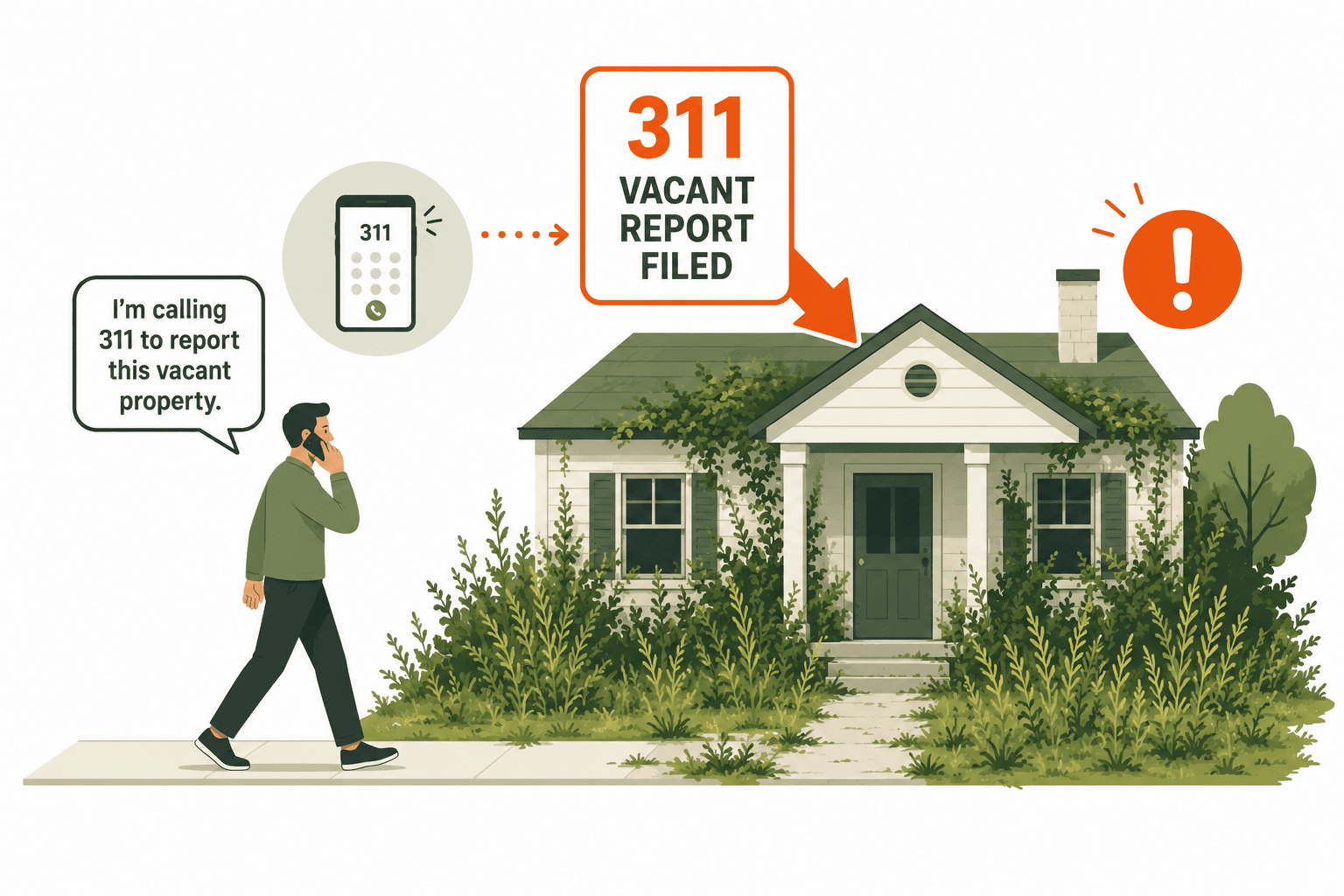 Vacant overgrown property San Antonio — 311 report became a distressed lead
